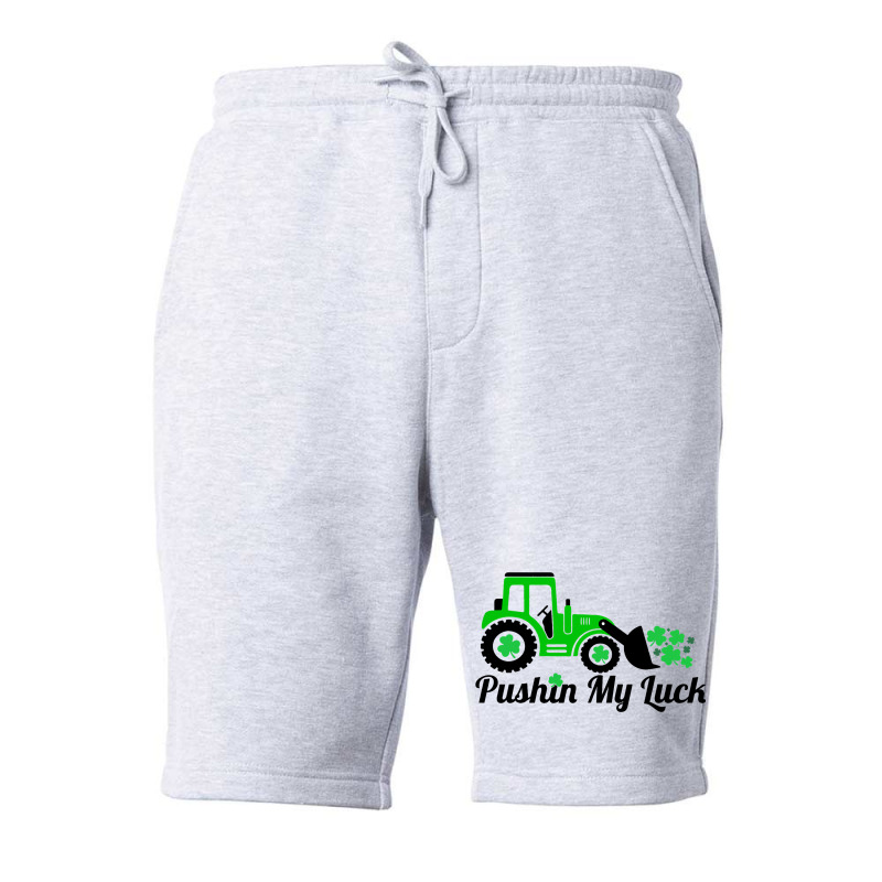 Pushing My Luck St Patricks Day Construction Worke Fleece Short | Artistshot