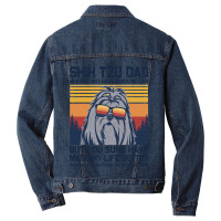 Shih Tzu Dad You May Not Have Given Me Life But Yo Men Denim Jacket | Artistshot