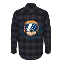 Skier Sloth Ski Winter Sports Ski Sport Skiing Quo Flannel Shirt | Artistshot