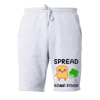 Spread Some Food Funny Broccoli Vegan Vegetables G Fleece Short | Artistshot