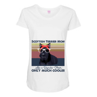 Scottish Terrier Mom Bandana Match Vintage Mothers Maternity Scoop Neck T-shirt | Artistshot