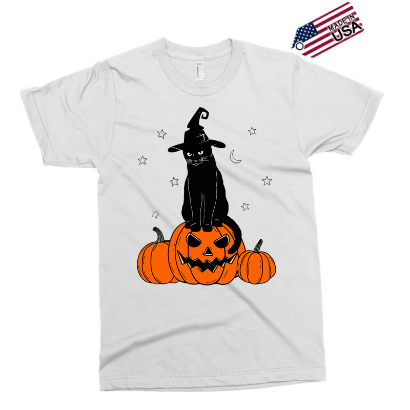 Scary Halloween Black Cat Costume Witch Pumpkin Bo Exclusive T-shirt | Artistshot