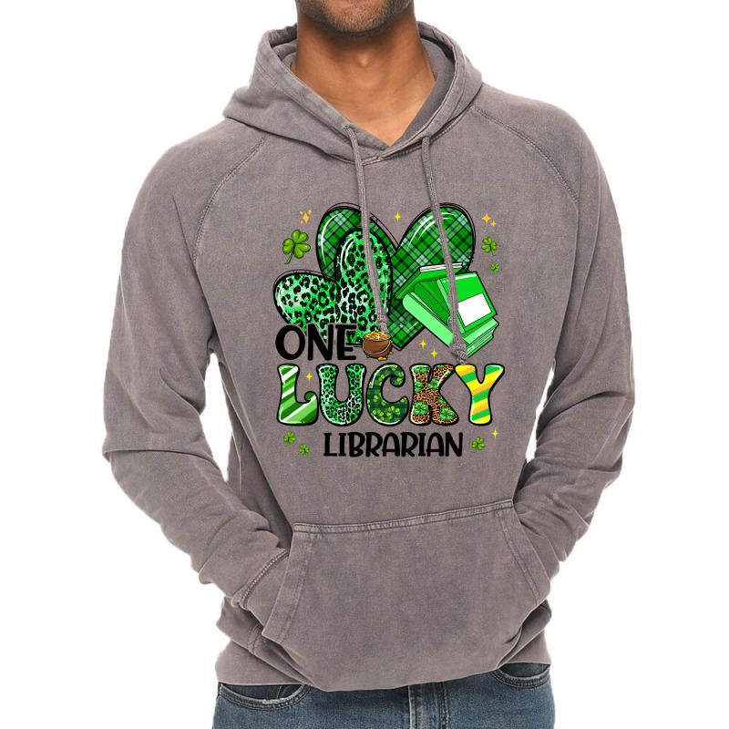 Shamrocks One Lucky Librarian Happy St Patricks Da Vintage Hoodie | Artistshot