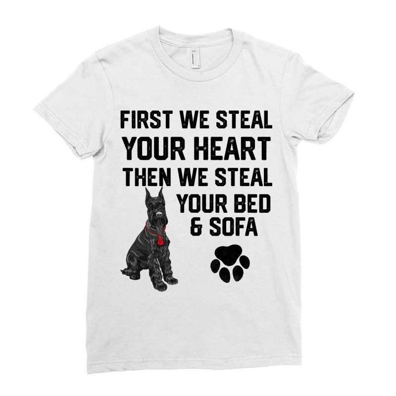 Steal Your Heart Steal Your Bed Miniature Schnauze Ladies Fitted T-Shirt by GwendalyForsberg | Artistshot