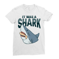 Shark Amputee Joke Leg Prosthetic Design For A Leg Ladies Fitted T-shirt | Artistshot