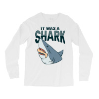 Shark Amputee Joke Leg Prosthetic Design For A Leg Long Sleeve Shirts | Artistshot