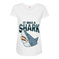 Shark Amputee Joke Leg Prosthetic Design For A Leg Maternity Scoop Neck T-shirt | Artistshot