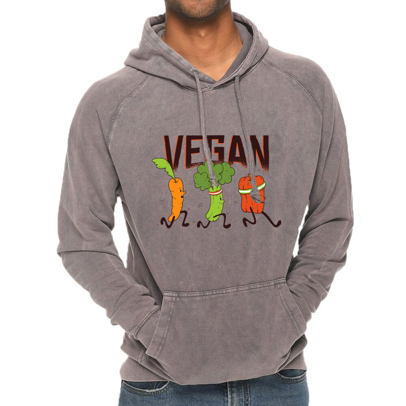 Plant Vegetarian Tomato Run Carrot Broccoli Vegeta Vintage Hoodie | Artistshot