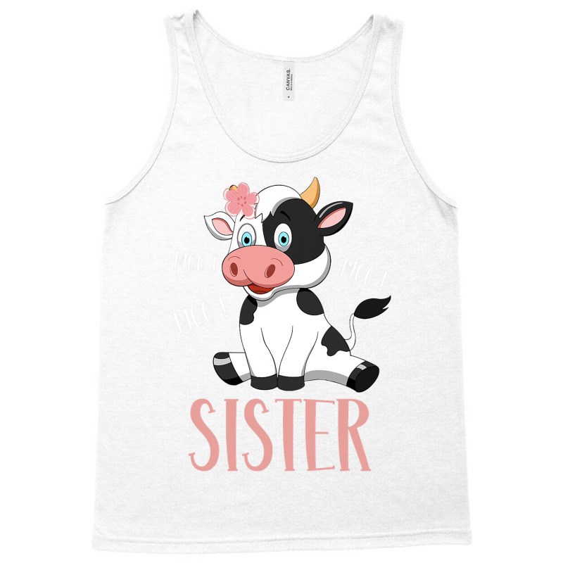 Sister Cow Cute Cow Farmer Birthday Matching Famil Tank Top | Artistshot