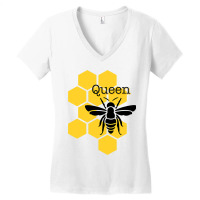 Queen Bee With Honeycomb For Her Royal Highness Women's V-neck T-shirt | Artistshot