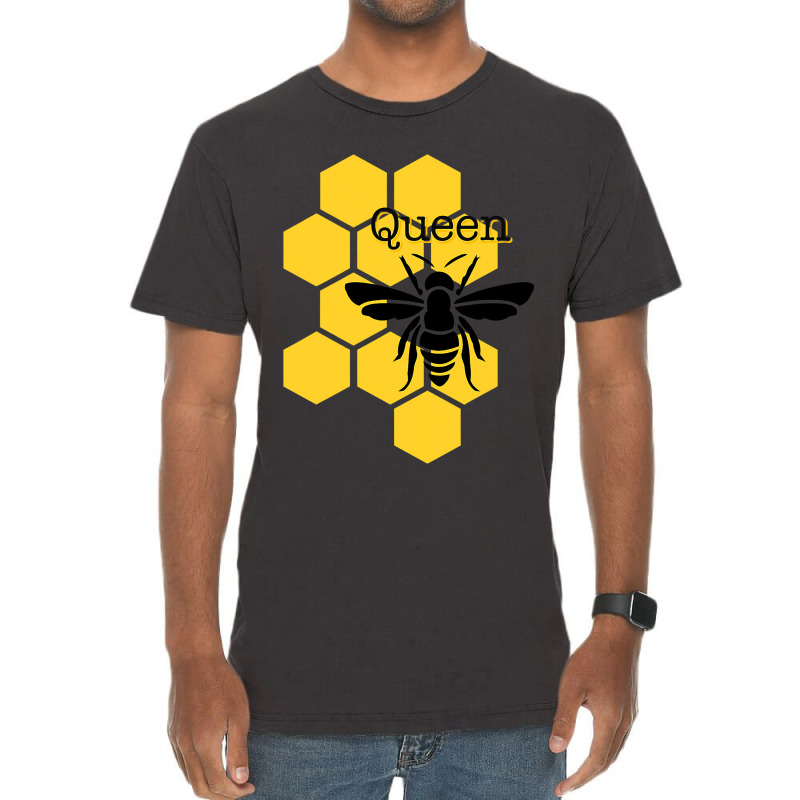 Queen Bee With Honeycomb For Her Royal Highness Vintage T-shirt | Artistshot