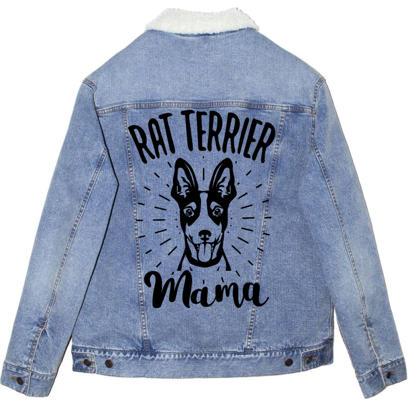 Rat Terrier Mama Dog Owner Unisex Sherpa-lined Denim Jacket | Artistshot