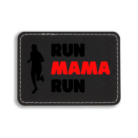 Run Mama Run Mom Running Fit Fitness Workout Cardi Rectangle  Leatherette Patch | Artistshot