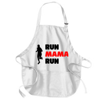 Run Mama Run Mom Running Fit Fitness Workout Cardi Medium-length Apron | Artistshot