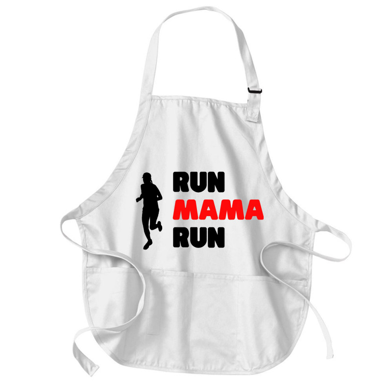 Run Mama Run Mom Running Fit Fitness Workout Cardi Medium-length Apron | Artistshot