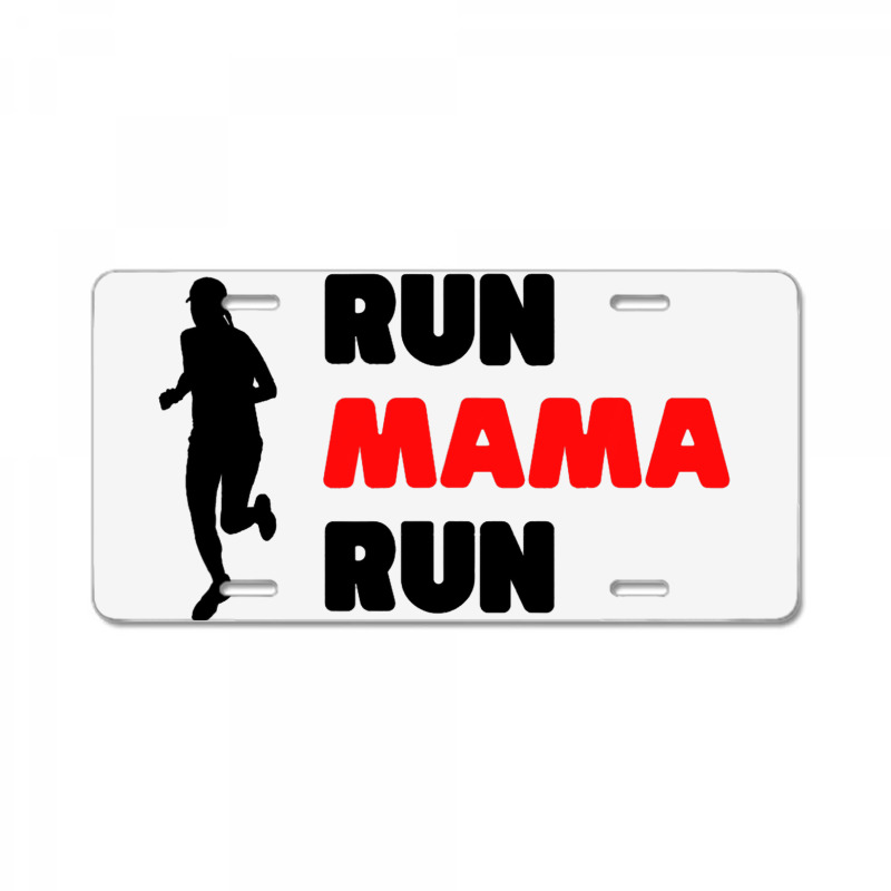 Run Mama Run Mom Running Fit Fitness Workout Cardi License Plate | Artistshot