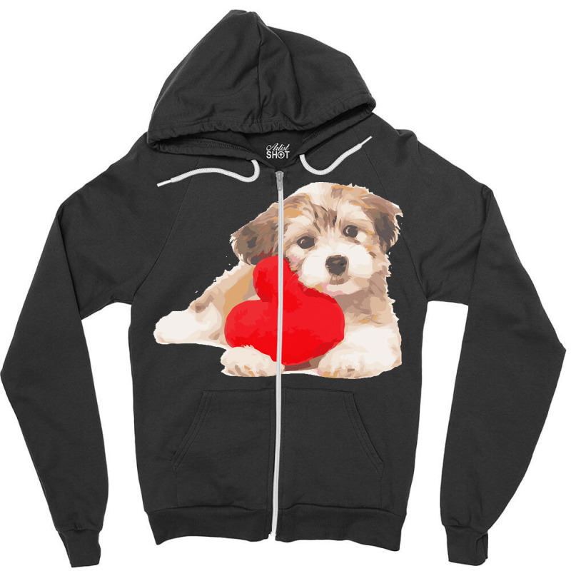 Dog Is My Valentine T  Shirt Dog Is My Valentine T  Shirt Zipper Hoodie | Artistshot