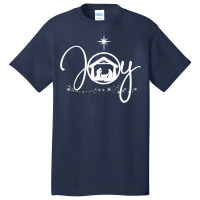 Christian Christmas Joy Jesus Nativity Scene Faith Gift Basic T-shirt | Artistshot