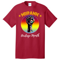 Hispanic Heritage Month Colorful Countries Flags Latinx Hand T Shirt 1 Basic T-shirt | Artistshot