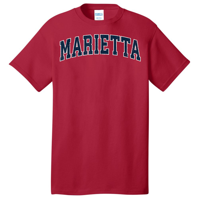 Marietta Georgia Ga Vintage Sports Design Navy Design T Shirt Basic T-shirt | Artistshot