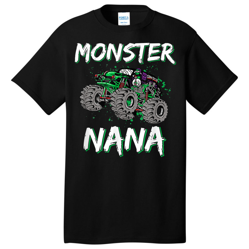 Monster Truck Rally Racing Nana Car Trucker Driver Mother Basic T-shirt | Artistshot