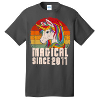 Magical Since 2011 Vintage Unicorn Birthday Basic T-shirt | Artistshot