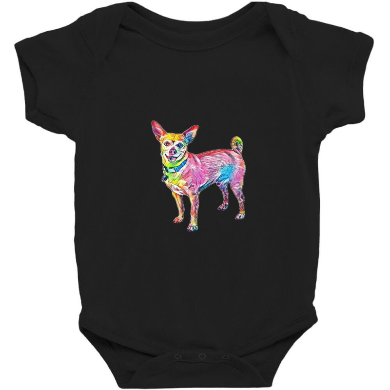 A Happy Little Chihuahua Dog Baby Bodysuit | Artistshot