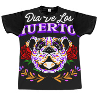 Vector Decorative Dog Head Day Of The Dead Mexico Graphic T-shirt | Artistshot