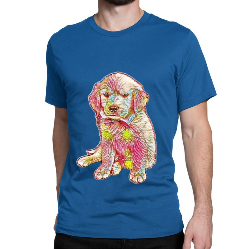 Golden Retriever Puppy Wearin Classic T-shirt | Artistshot