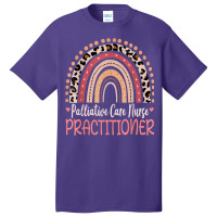 Palliative Care Nurse Practitioner Leopard Rainbow Basic T-shirt | Artistshot