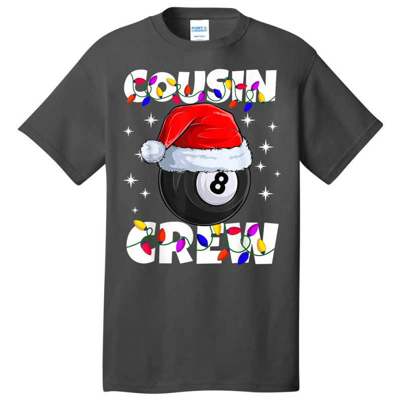 Billiard 8 Ball Play Pool Cousin Crew Christmas Lights Basic T-shirt | Artistshot