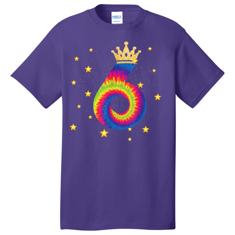 Funny Colorful Tie Dye 6 Years Old 6th Birthday Kids Girls Basic T-shirt | Artistshot