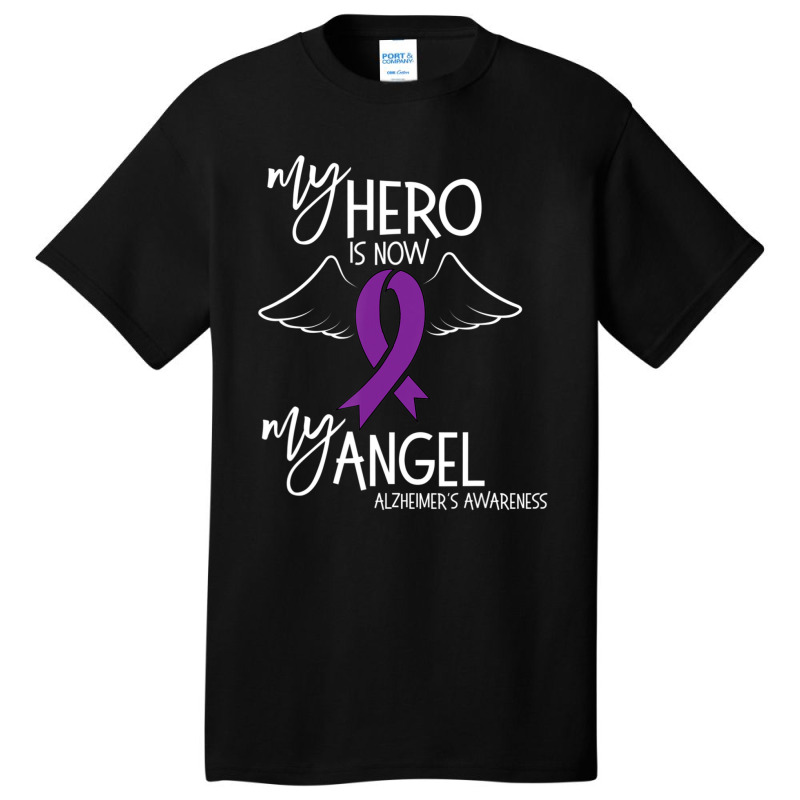 My Hero Is Now My Angel Alzheimers Awareness Basic T-shirt | Artistshot