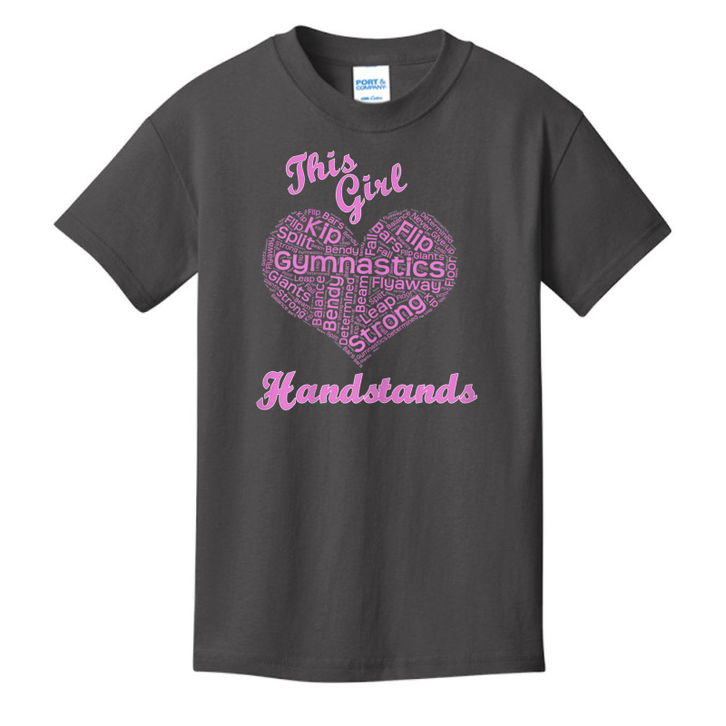 Best Girls Fun Handstand Gymnastics Gift Tshirt Basic Youth T-shirt by cm-arts | Artistshot