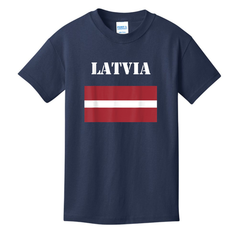 Latvia Flag T Shirt Latvian Pride Tee Shirt Basic Youth T-shirt by cm-arts | Artistshot