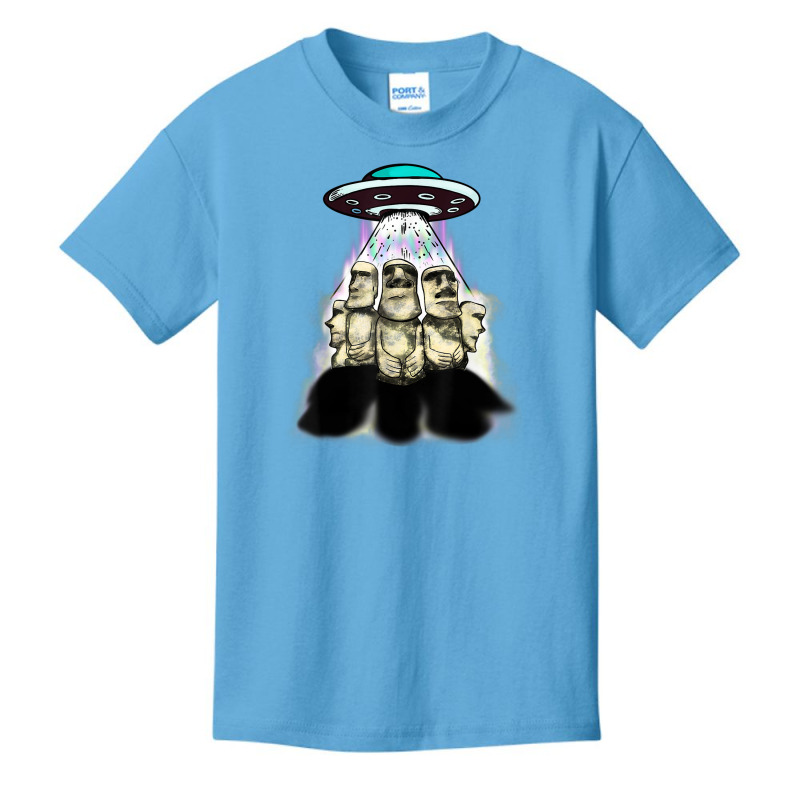 Alien Invasion Easter Island Moai Famous Statues Basic Youth T-shirt | Artistshot