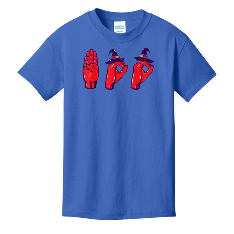 Boo Hands American Sign Language Pride Asl Halloween T Shirt Basic Youth T-shirt by cm-arts | Artistshot