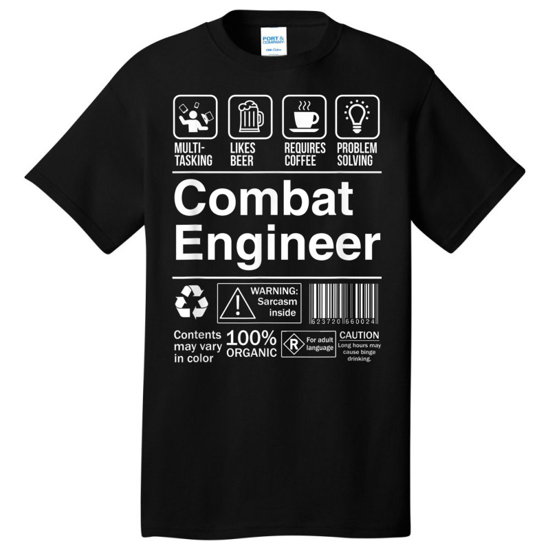 Combat Engineer Product Label T Shirt Basic T-shirt by cm-arts | Artistshot