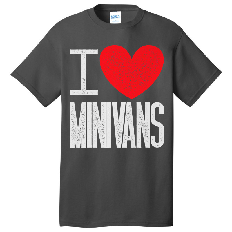 I Love Minivans   Heart Mini Van Funny Parent Mom Dad Premium T Shirt Basic T-shirt by cm-arts | Artistshot