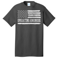 Operating Engineer Usa Flag Basic T-shirt | Artistshot