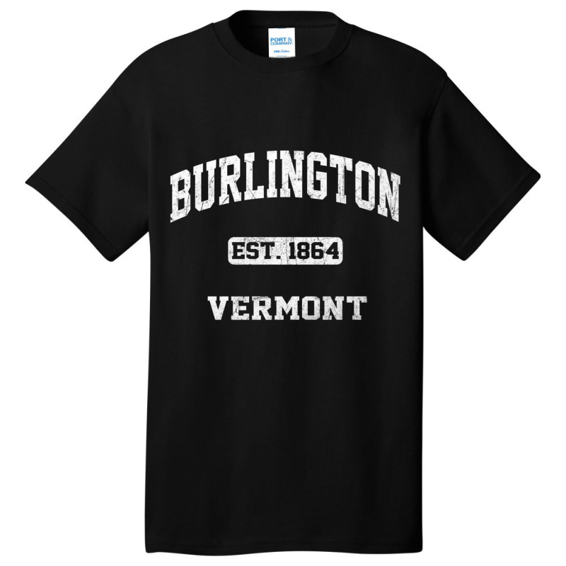 Burlington Vermont Vt Vintage State Athletic Style Premium T Shirt Basic T-shirt | Artistshot