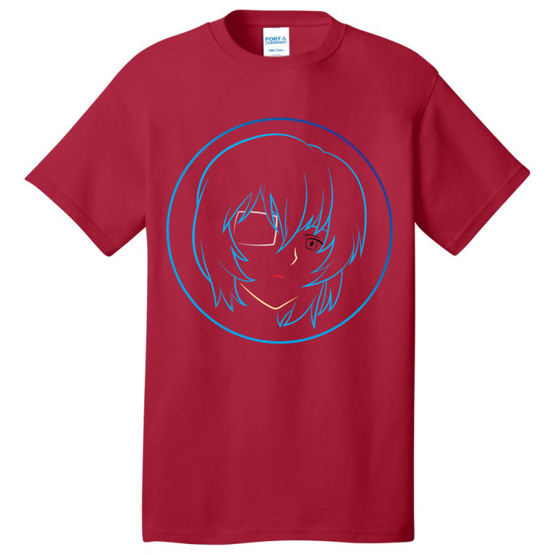 Rei Ayanami's Face - 06a Basic T-shirt by Aiello Mcdade | Artistshot