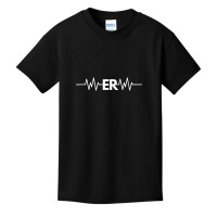 Emergency Medicine Physician Nurse Gift Er Heartbeat Pulse T Shirt Basic Youth T-shirt | Artistshot