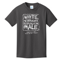 Sarcastic White Straight Republican Male Basic Youth T-shirt | Artistshot