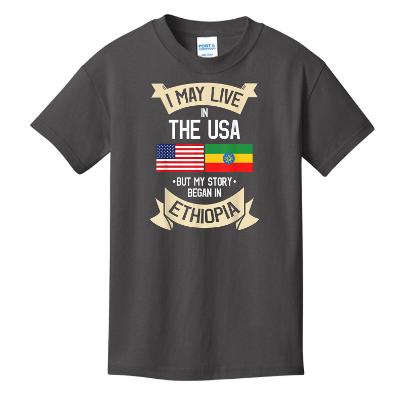 Ethiopian Ethiopia T Shirt Gift For Ethiopian People Basic Youth T-shirt by cm-arts | Artistshot