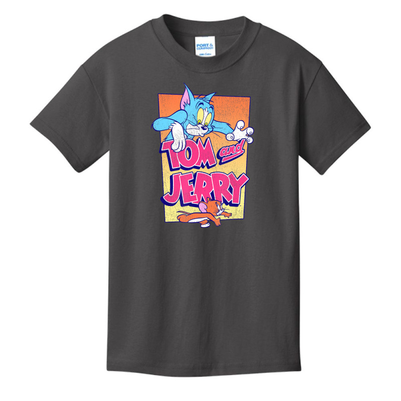 Tom & Jerry Mid Chase Around The Poster Basic Youth T-shirt | Artistshot