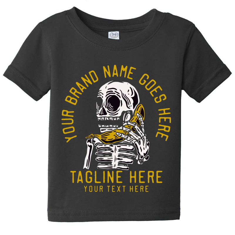 Vector Skeleton Call Up A Banana Vintage Baby Tee by Kenneth Rorer | Artistshot