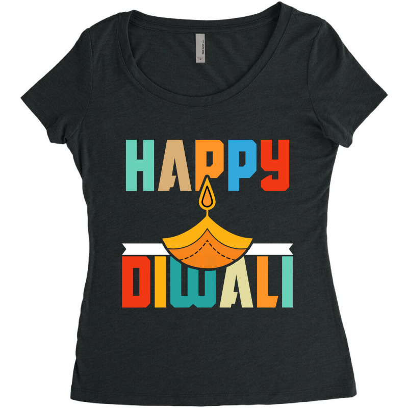 Vector Happy Diwali  Design Vector Template Women's Triblend Scoop T-shirt by Cody Miller | Artistshot