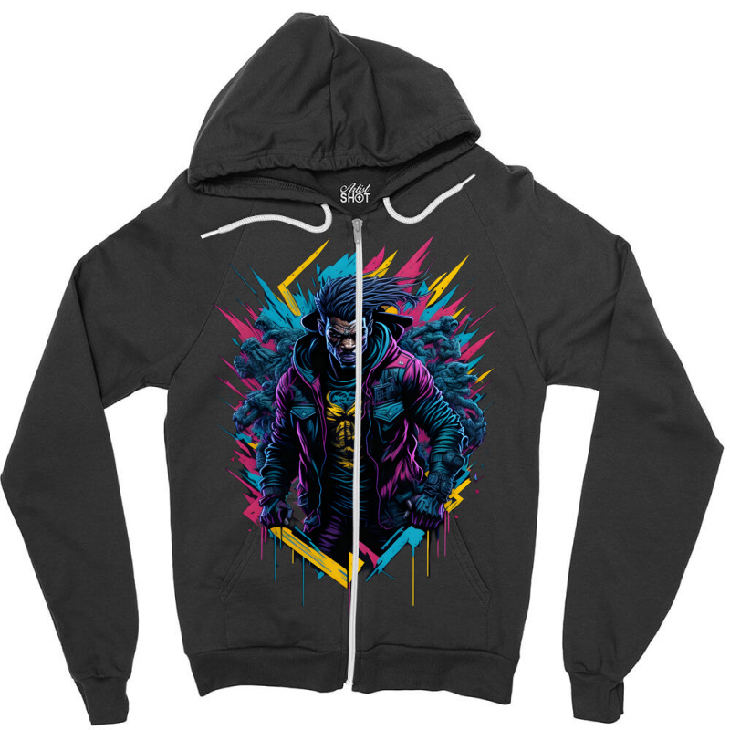 Cool Punk Spider Jacket Zipper Hoodie | Artistshot