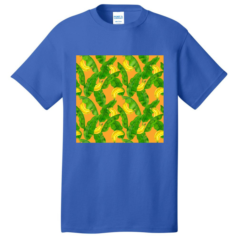 Bananas And Leaves Watercolor Design Basic T-shirt by Kemriban527 | Artistshot